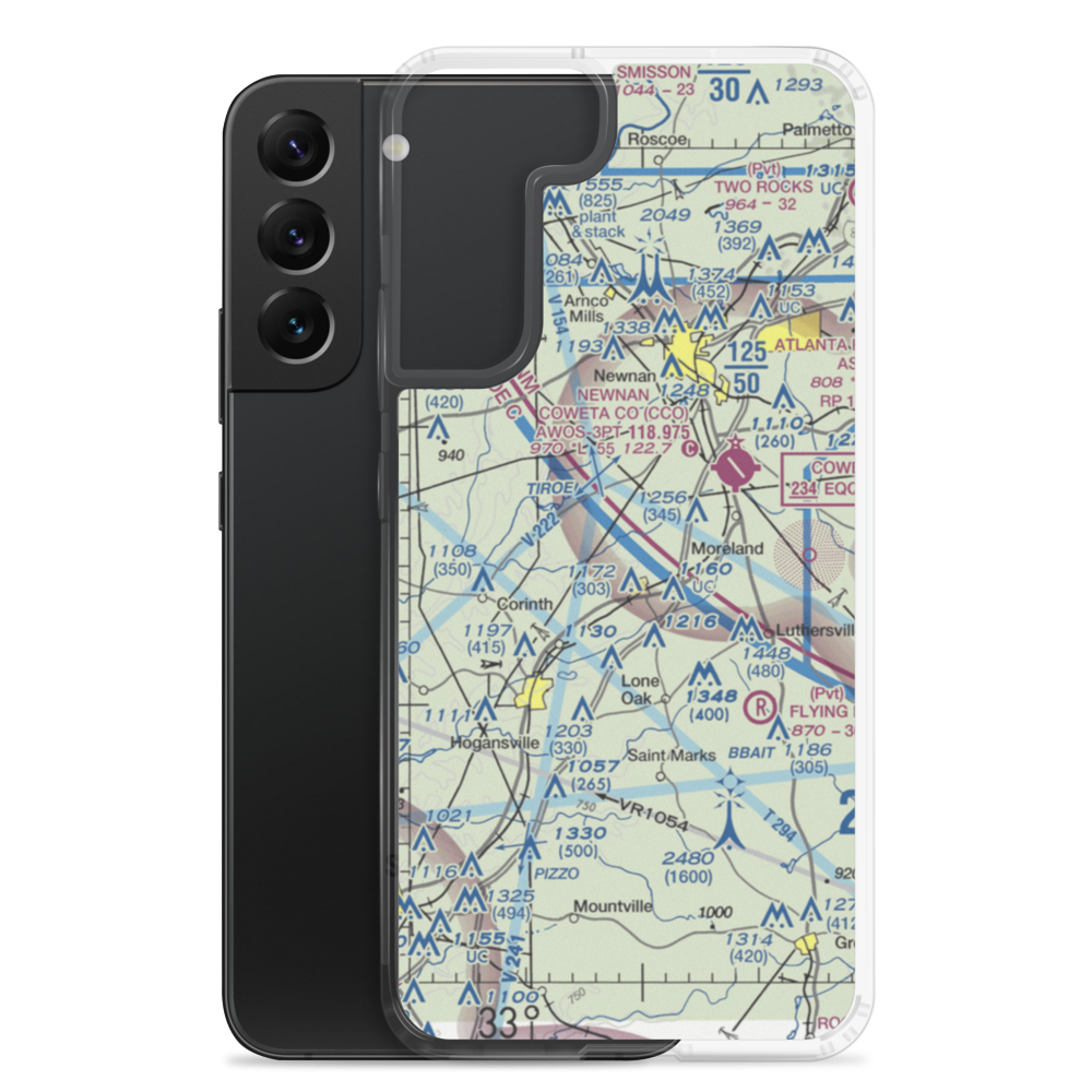 Murphy's Landing Airport (80GA) VFR Sectional Samsung Case Samsung Galaxy S22 Plus model shown