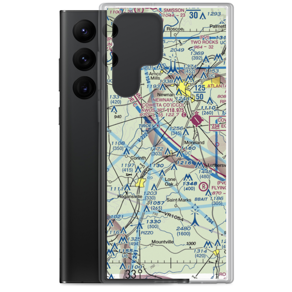 Murphy's Landing Airport (80GA) VFR Sectional Samsung Case Samsung Galaxy S22 Ultra model shown