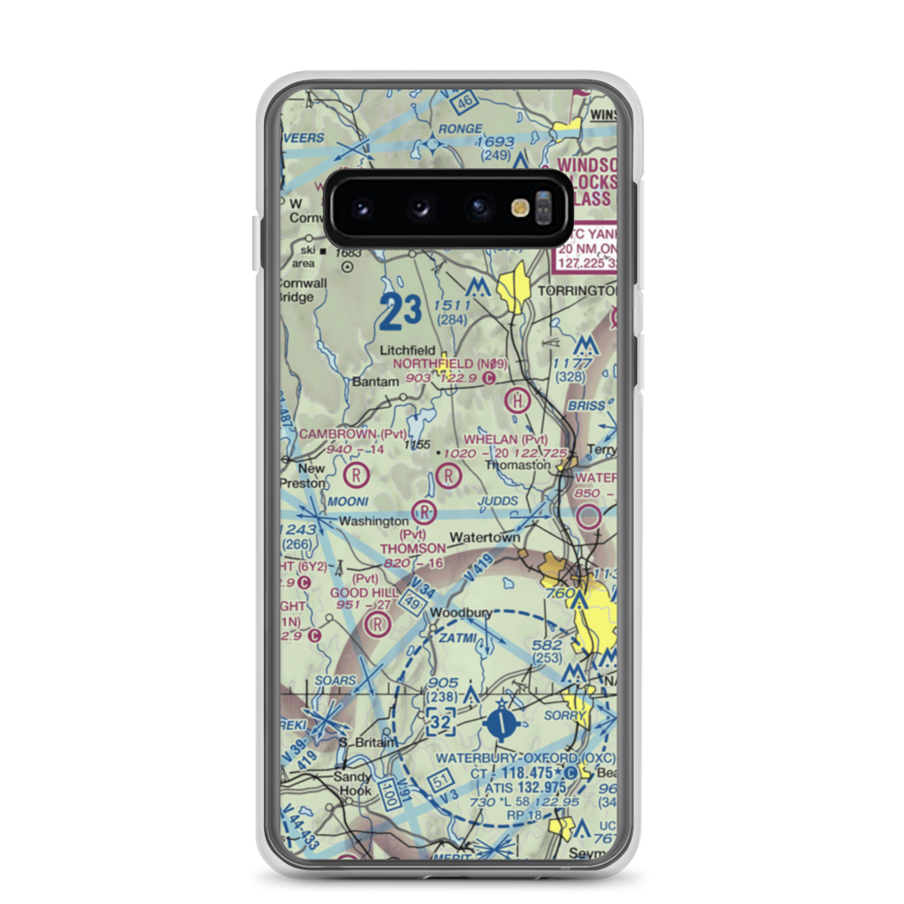 Murphy's Landing Balloonport (CT30) VFR Sectional Samsung Case Samsung Galaxy S10 model shown