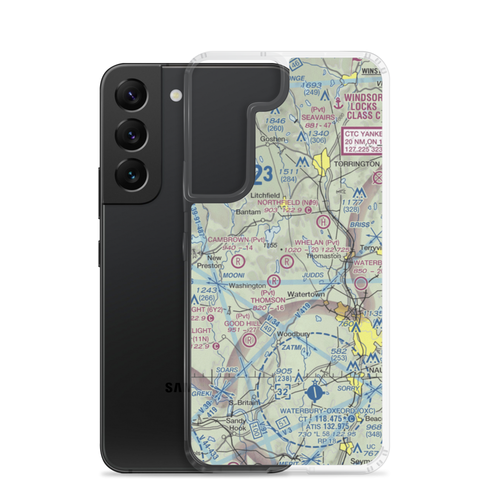 Murphy's Landing Balloonport (CT30) VFR Sectional Samsung Case Samsung Galaxy S22 model shown