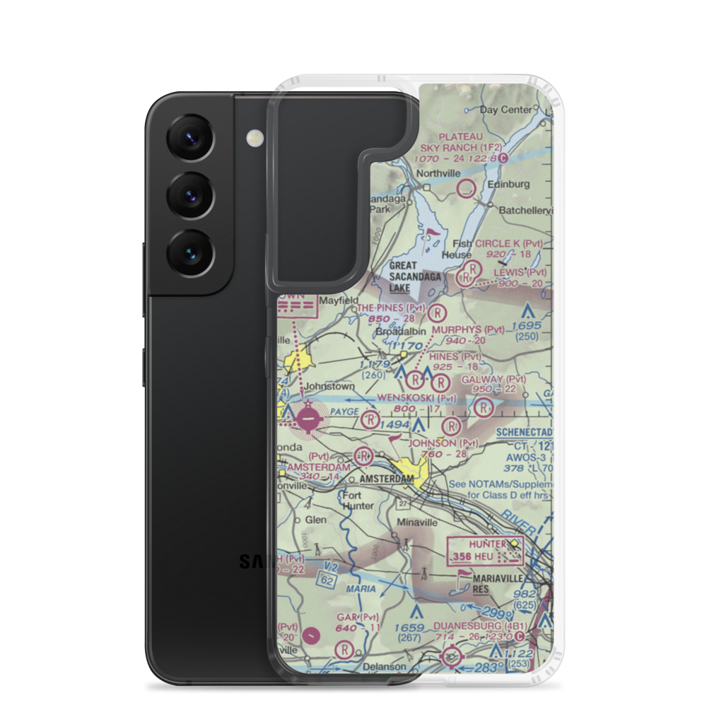 Murphys Landing Strip (0NY7) VFR Sectional Samsung Case Samsung Galaxy S22 model shown