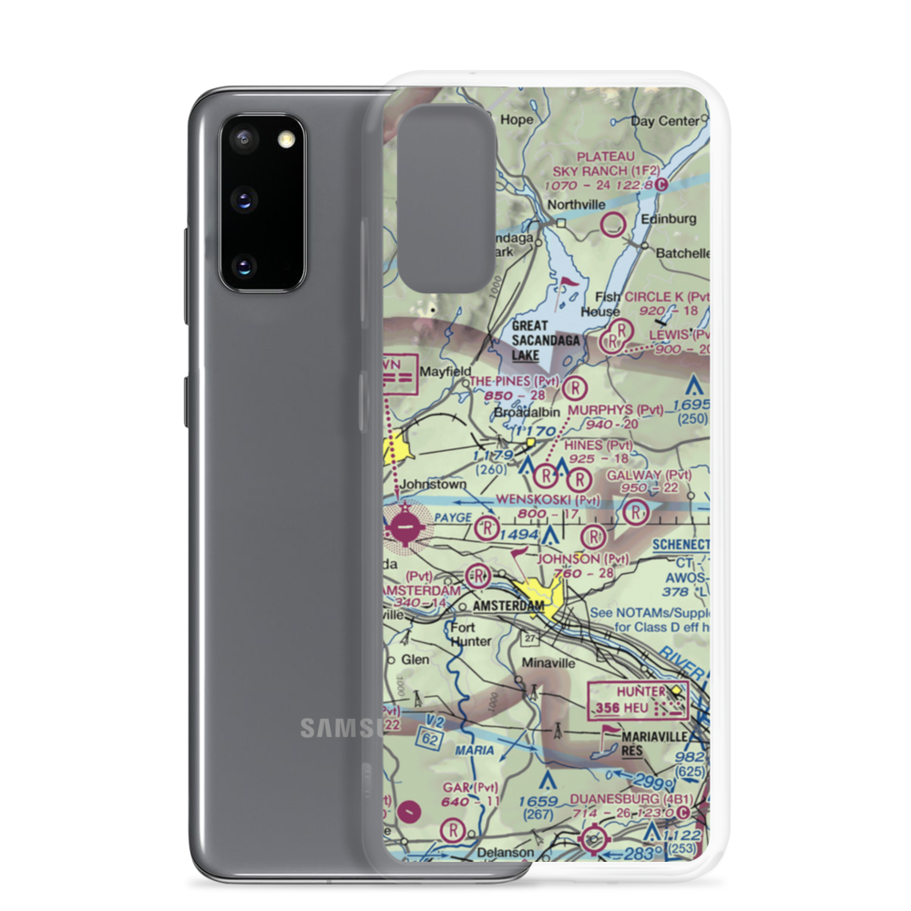 Murphys Landing Strip (0NY7) VFR Sectional Samsung Case Samsung Galaxy S20 model shown