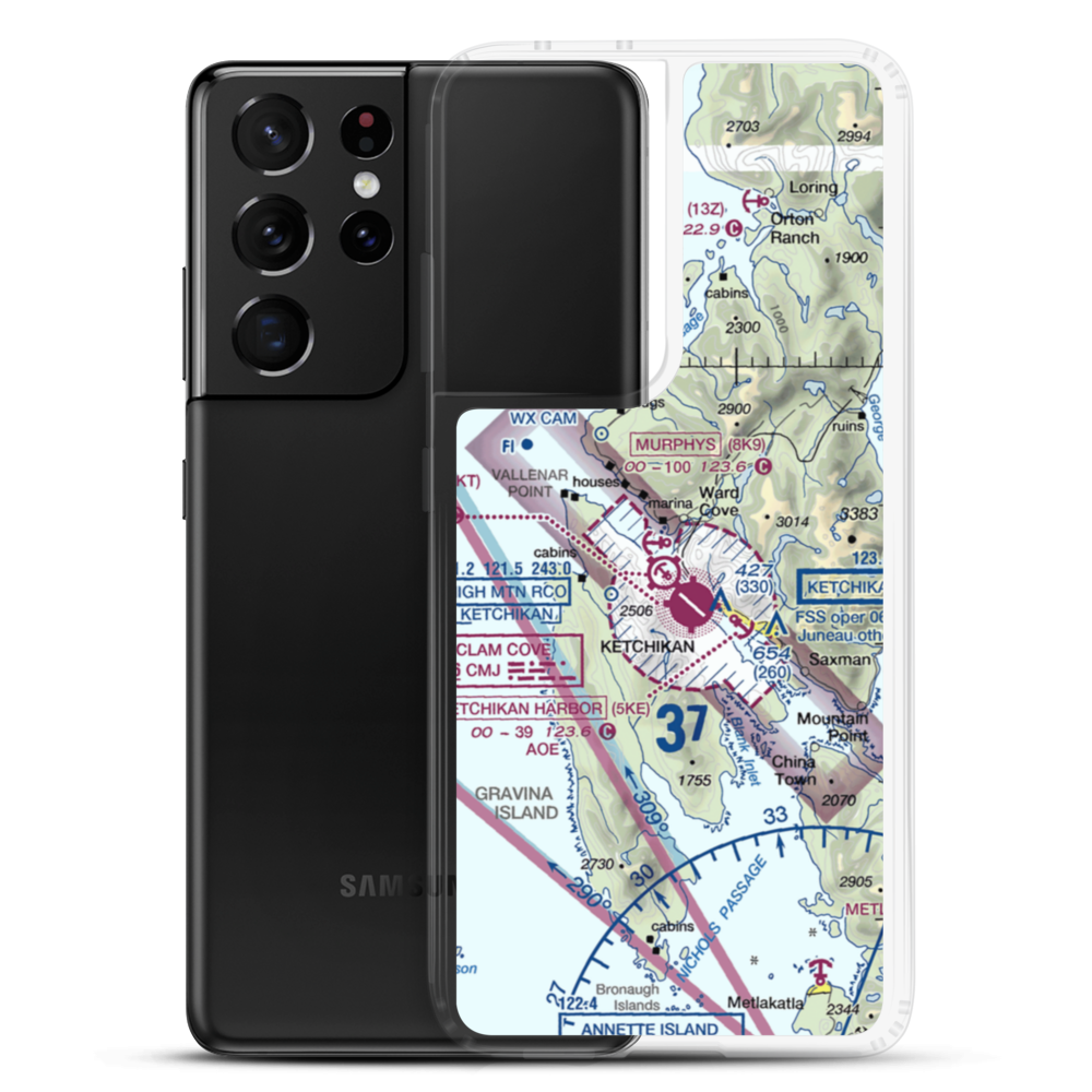 Murphys Pullout Seaplane Base (8K9) VFR Sectional Samsung Case Samsung Galaxy S21 Ultra model shown