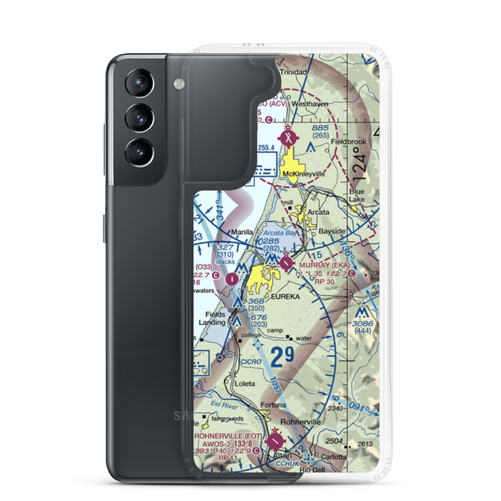 Murray Field (EKA) VFR Sectional Samsung Case Samsung Galaxy S21 model shown
