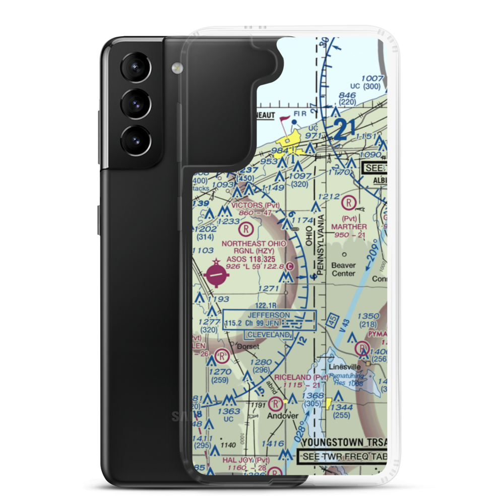 Murtha Airport (02OI) VFR Sectional Samsung Case Samsung Galaxy S21 Plus model shown
