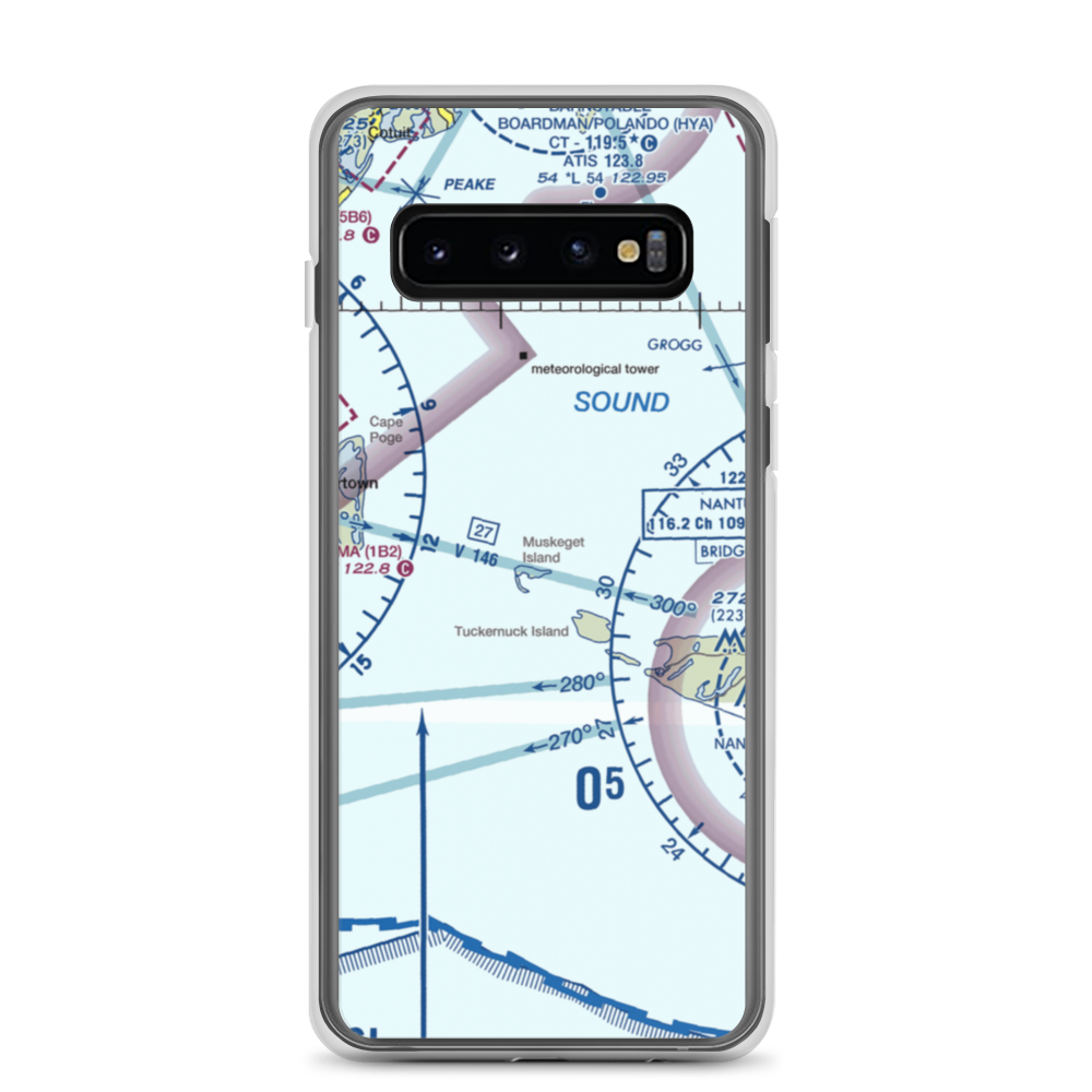 Muskeget Island Airport (MA55) VFR Sectional Samsung Case Samsung Galaxy S10 model shown