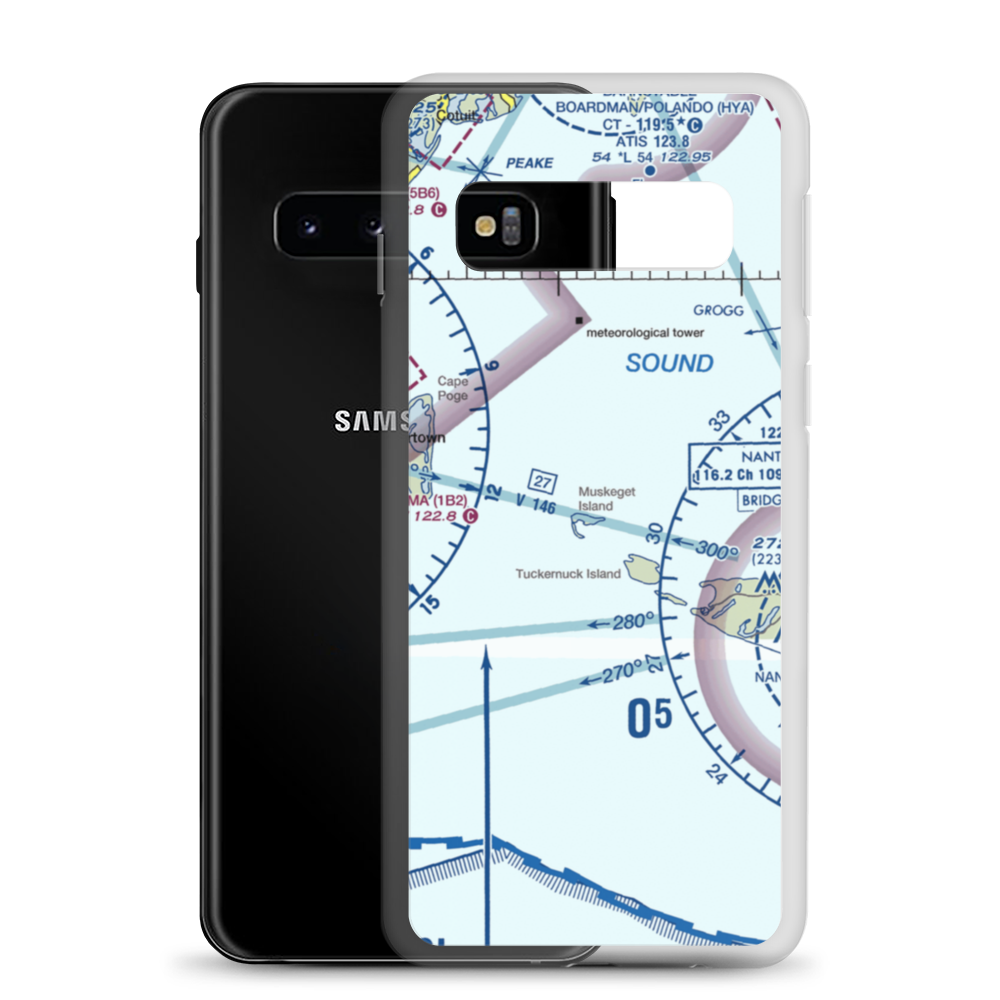 Muskeget Island Airport (MA55) VFR Sectional Samsung Case Samsung Galaxy S10 model shown
