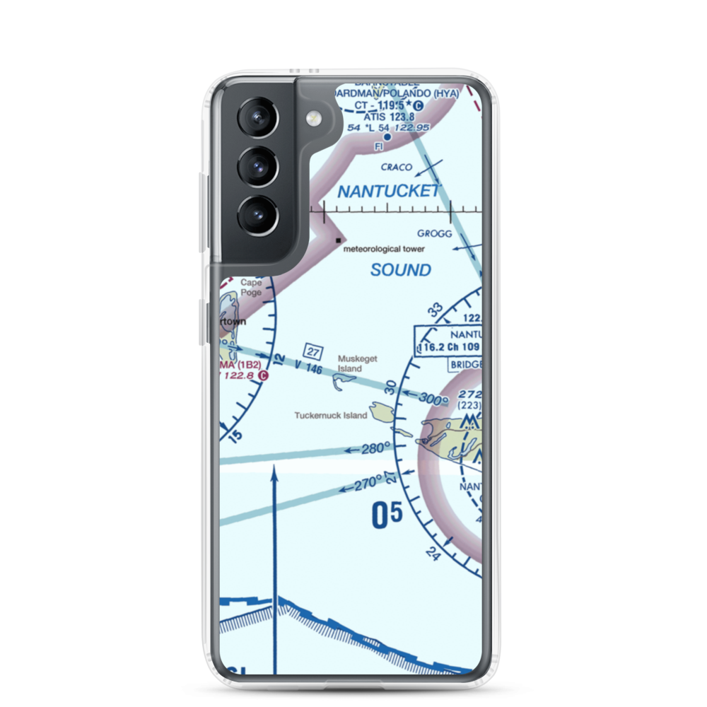 Muskeget Island Airport (MA55) VFR Sectional Samsung Case Samsung Galaxy S21 model shown