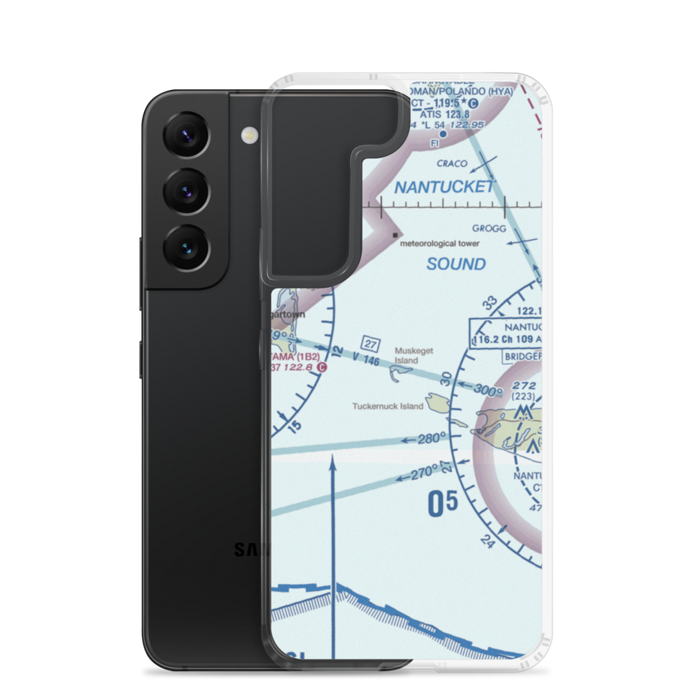 Muskeget Island Airport (MA55) VFR Sectional Samsung Case Samsung Galaxy S22 model shown