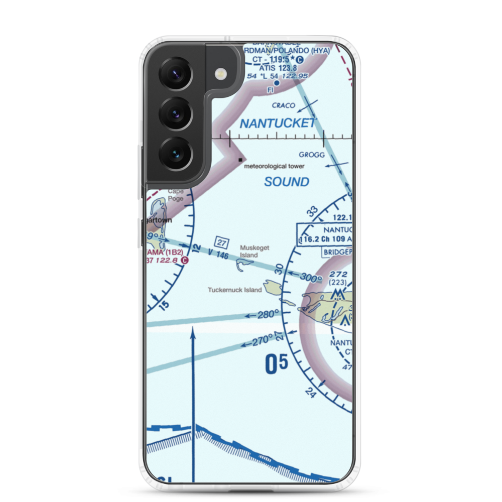Muskeget Island Airport (MA55) VFR Sectional Samsung Case Samsung Galaxy S22 Plus model shown