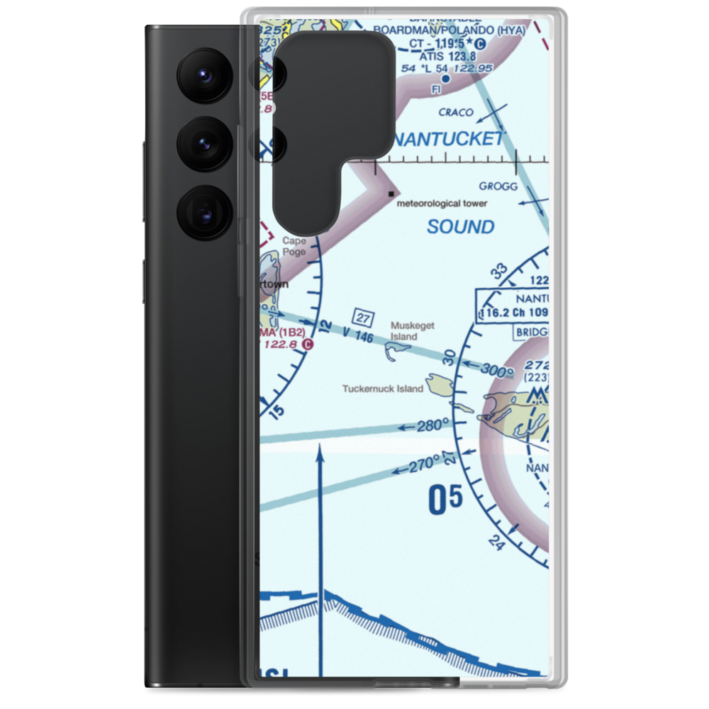 Muskeget Island Airport (MA55) VFR Sectional Samsung Case Samsung Galaxy S22 Ultra model shown