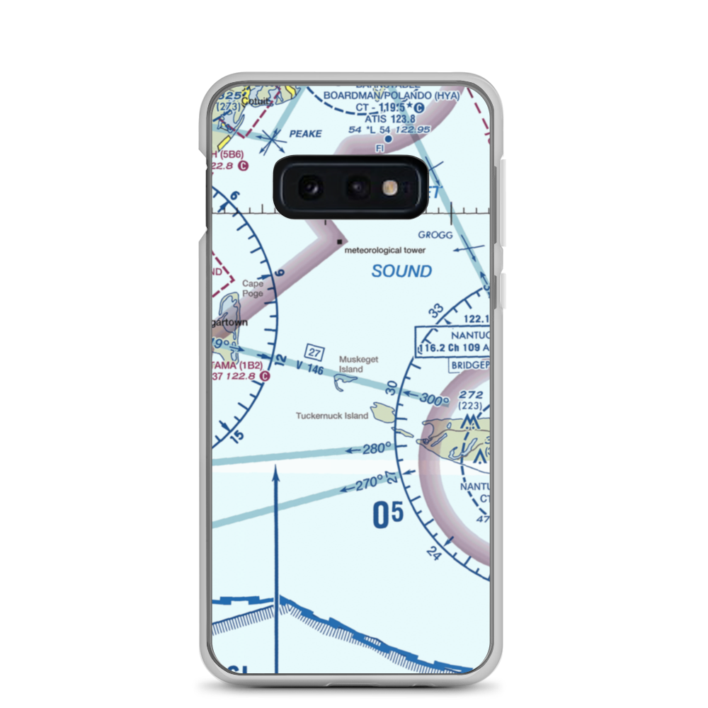 Muskeget Island Airport (MA55) VFR Sectional Samsung Case Samsung Galaxy S10e model shown