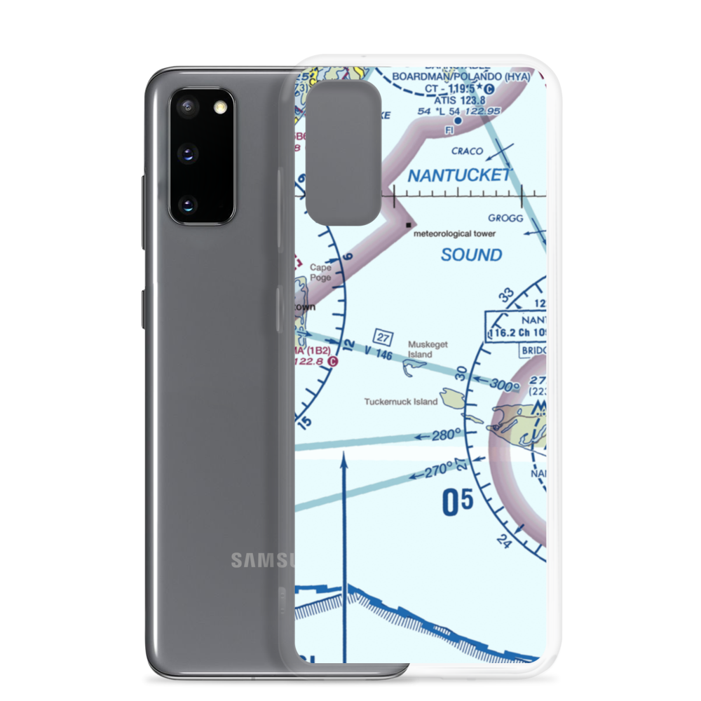 Muskeget Island Airport (MA55) VFR Sectional Samsung Case Samsung Galaxy S20 model shown