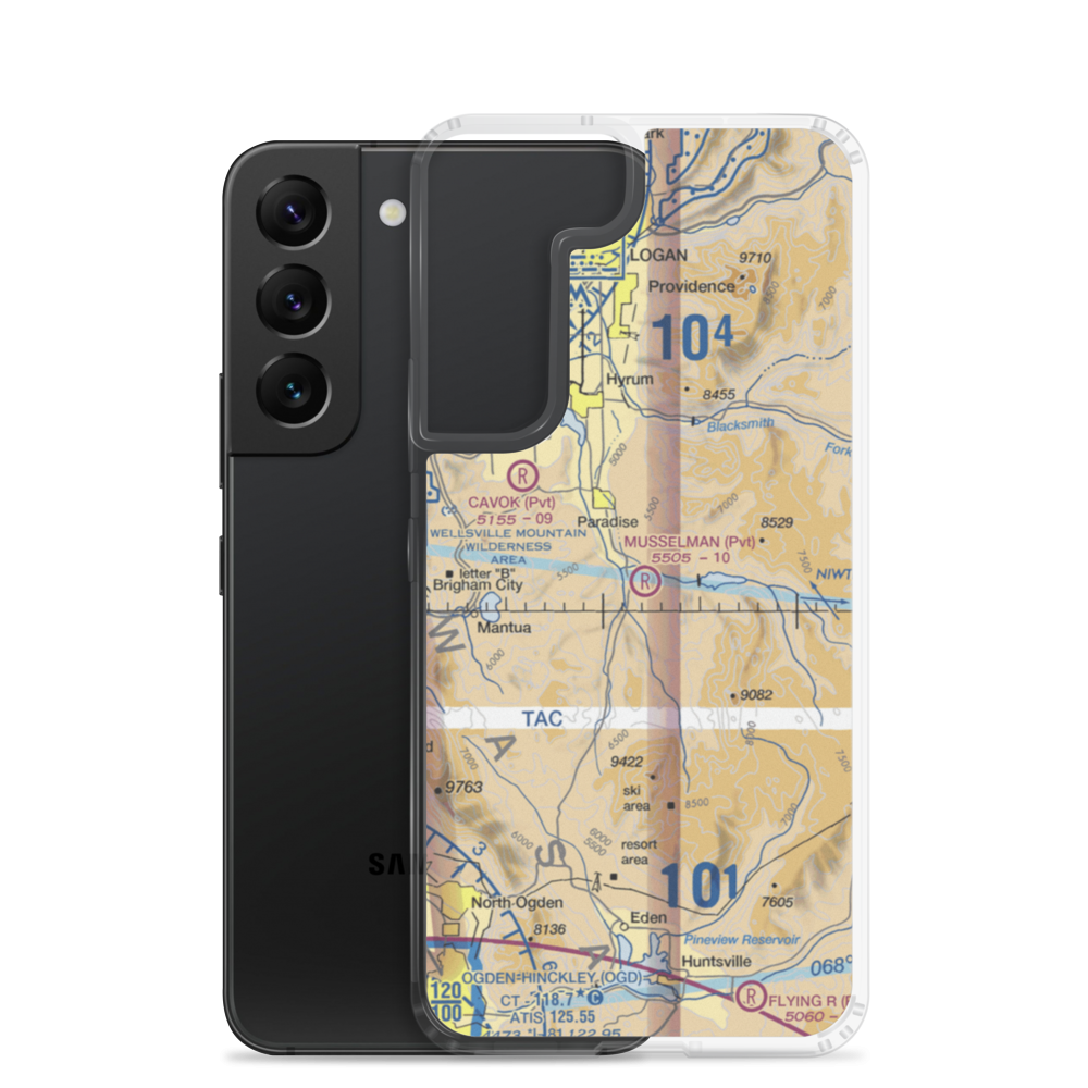 Musselman Airstrip (UT01) VFR Sectional Samsung Case Samsung Galaxy S22 model shown