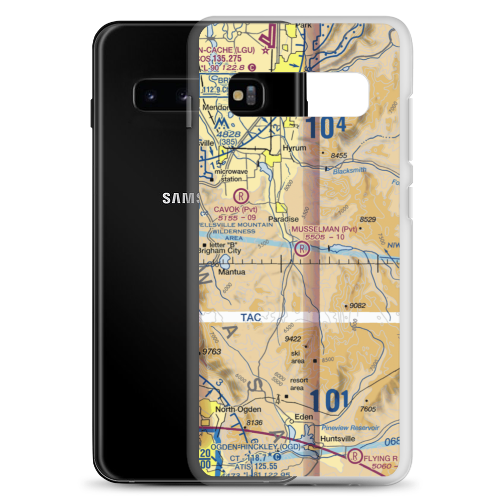 Musselman Airstrip (UT01) VFR Sectional Samsung Case Samsung Galaxy S10+ model shown