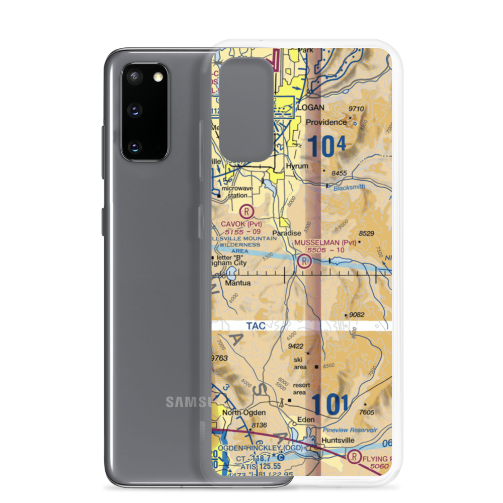 Musselman Airstrip (UT01) VFR Sectional Samsung Case Samsung Galaxy S20 model shown