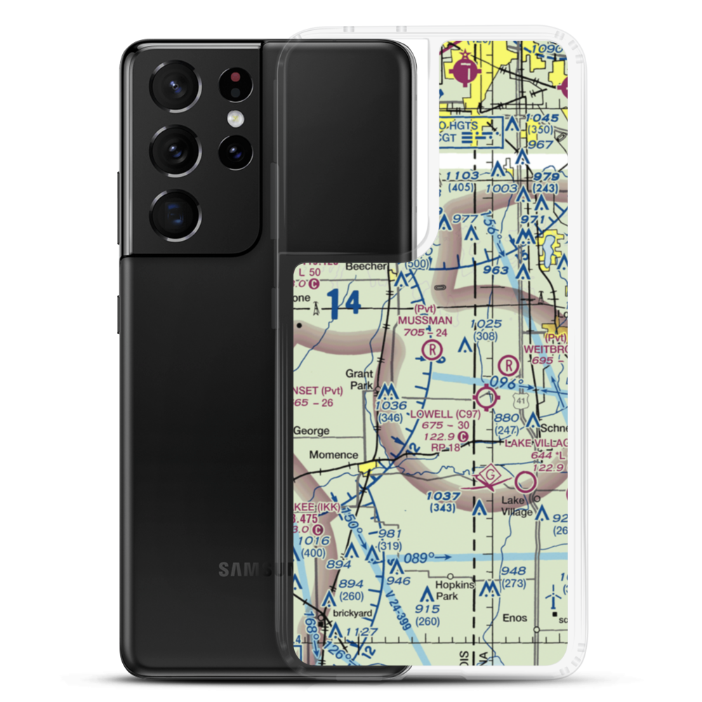 Mussman Airport (7IL0) VFR Sectional Samsung Case Samsung Galaxy S21 Ultra model shown