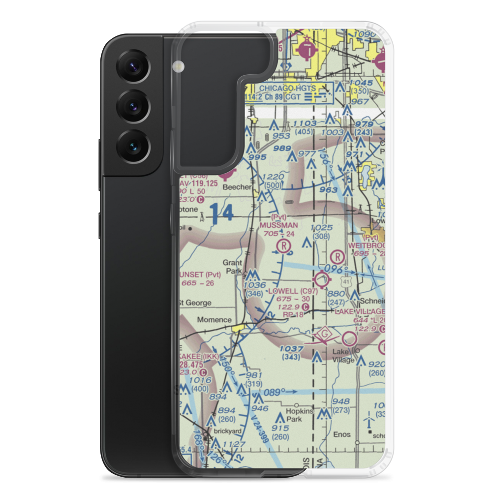 Mussman Airport (7IL0) VFR Sectional Samsung Case Samsung Galaxy S22 Plus model shown