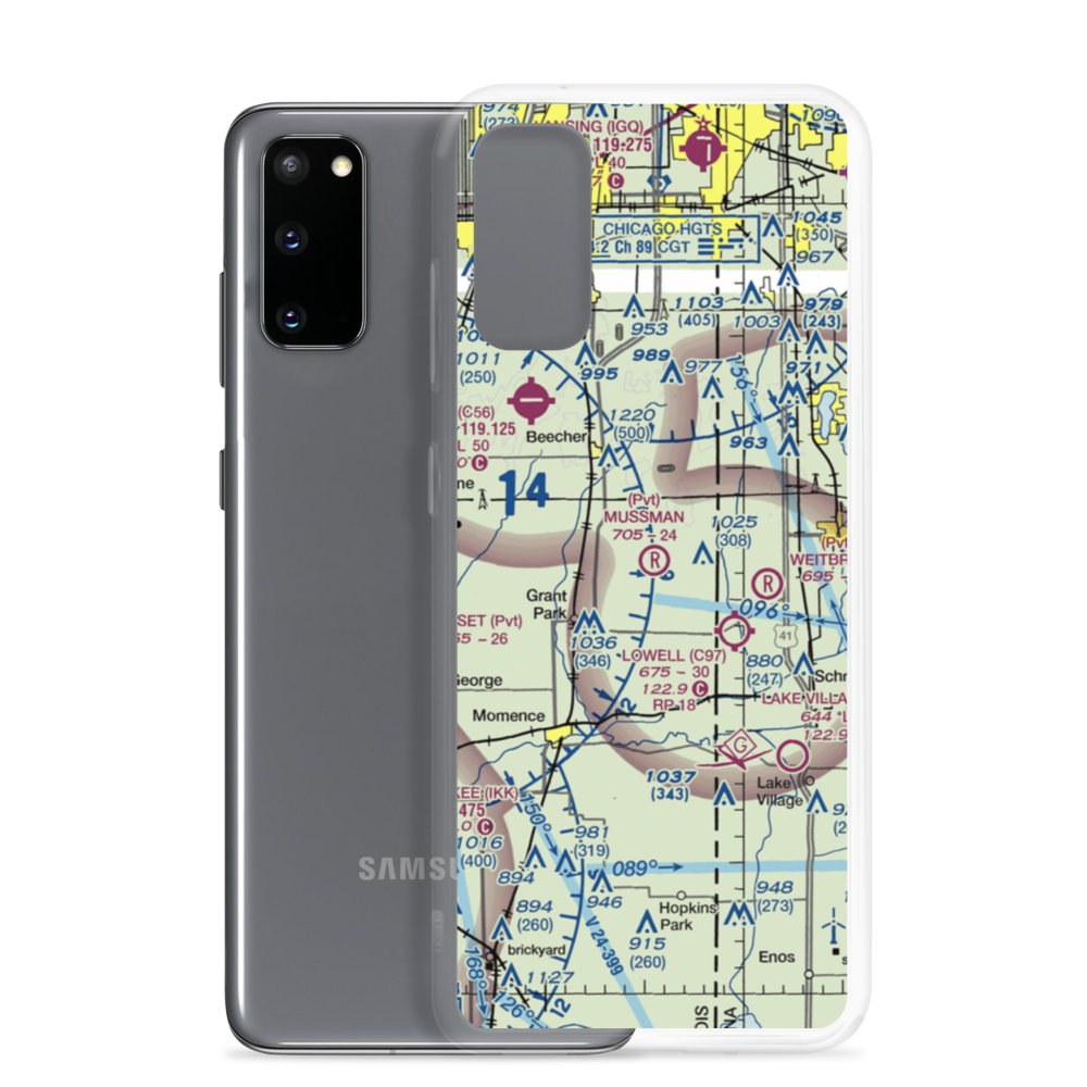 Mussman Airport (7IL0) VFR Sectional Samsung Case Samsung Galaxy S20 model shown