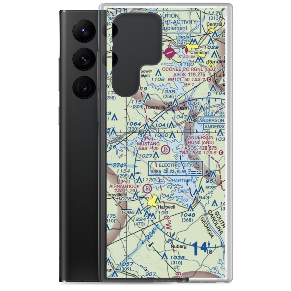 Mustang Field (0GA1) VFR Sectional Samsung Case Samsung Galaxy S22 Ultra model shown
