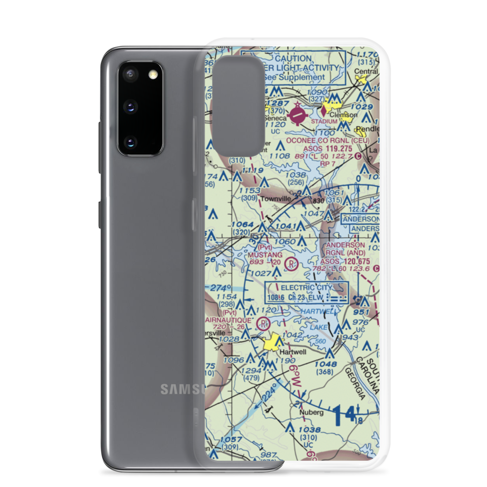 Mustang Field (0GA1) VFR Sectional Samsung Case Samsung Galaxy S20 model shown