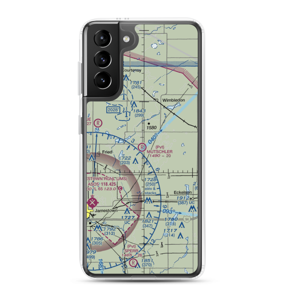 Mutschler Field (ND89) VFR Sectional Samsung Case Samsung Galaxy S21 Plus model shown