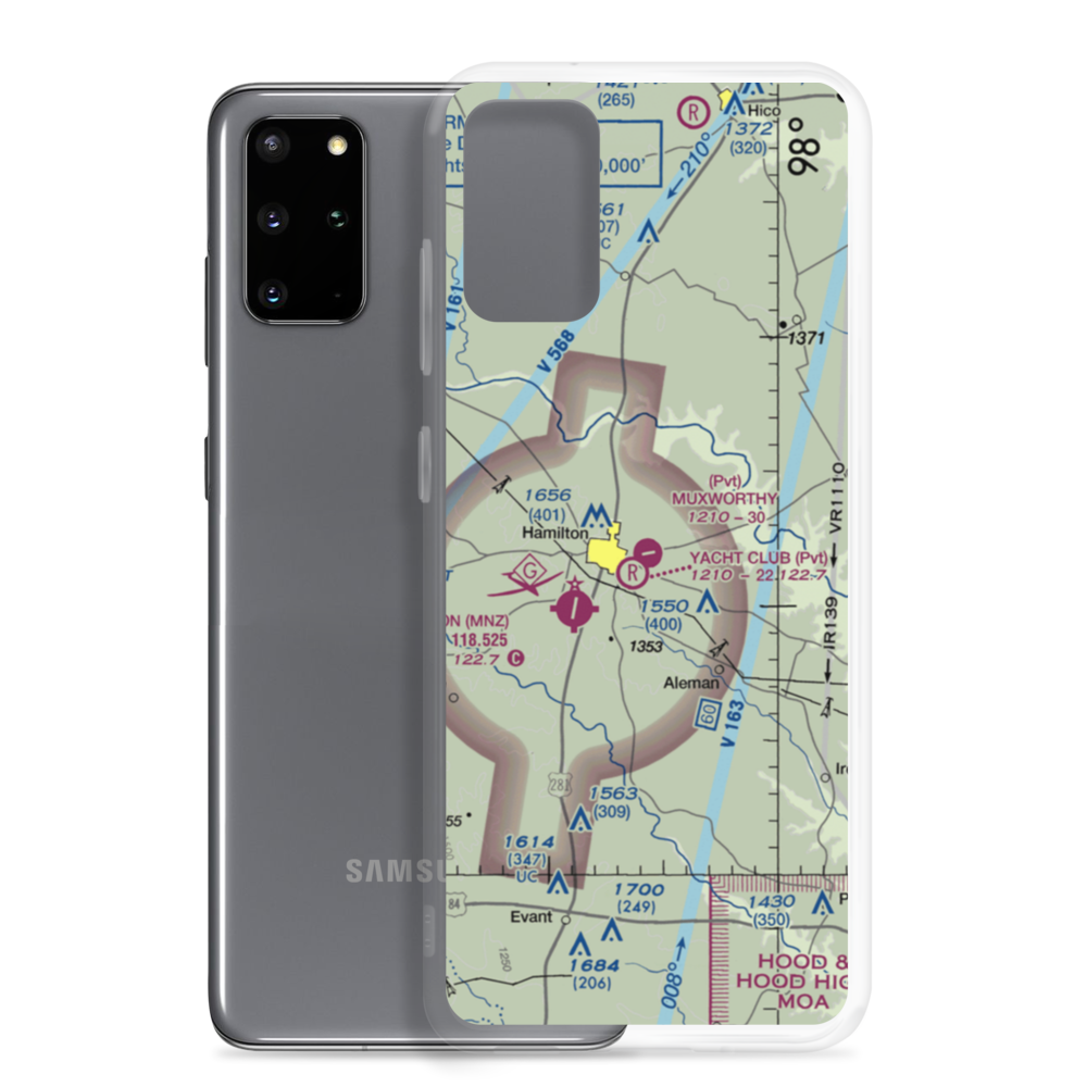 Muxworthy Airport (1TX6) VFR Sectional Samsung Case Samsung Galaxy S20 Plus model shown