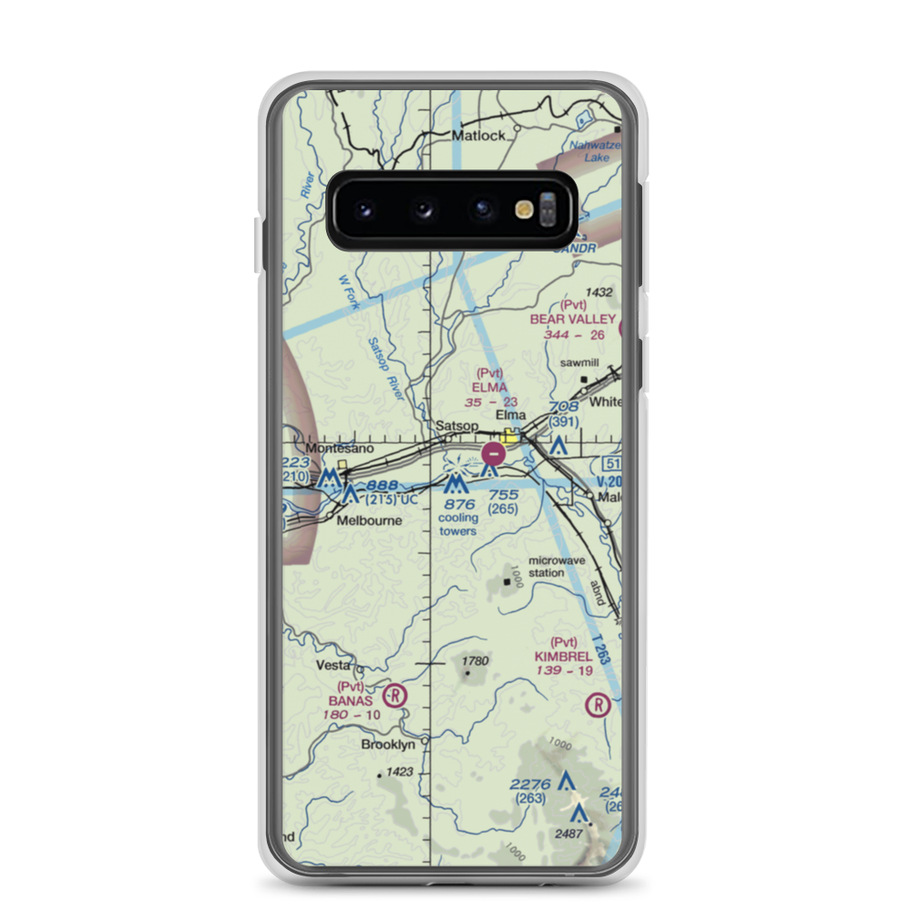 My Airport (WN65) VFR Sectional Samsung Case Samsung Galaxy S10 model shown