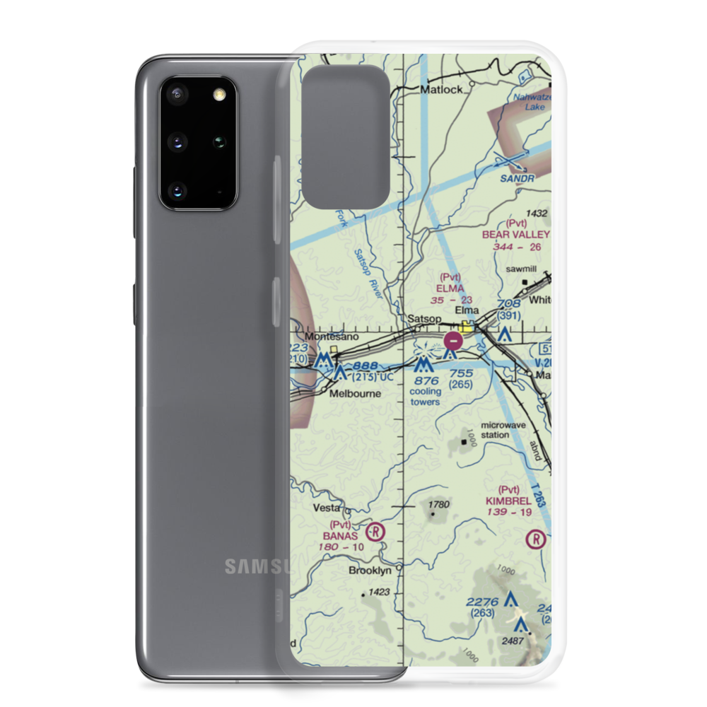 My Airport (WN65) VFR Sectional Samsung Case Samsung Galaxy S20 Plus model shown