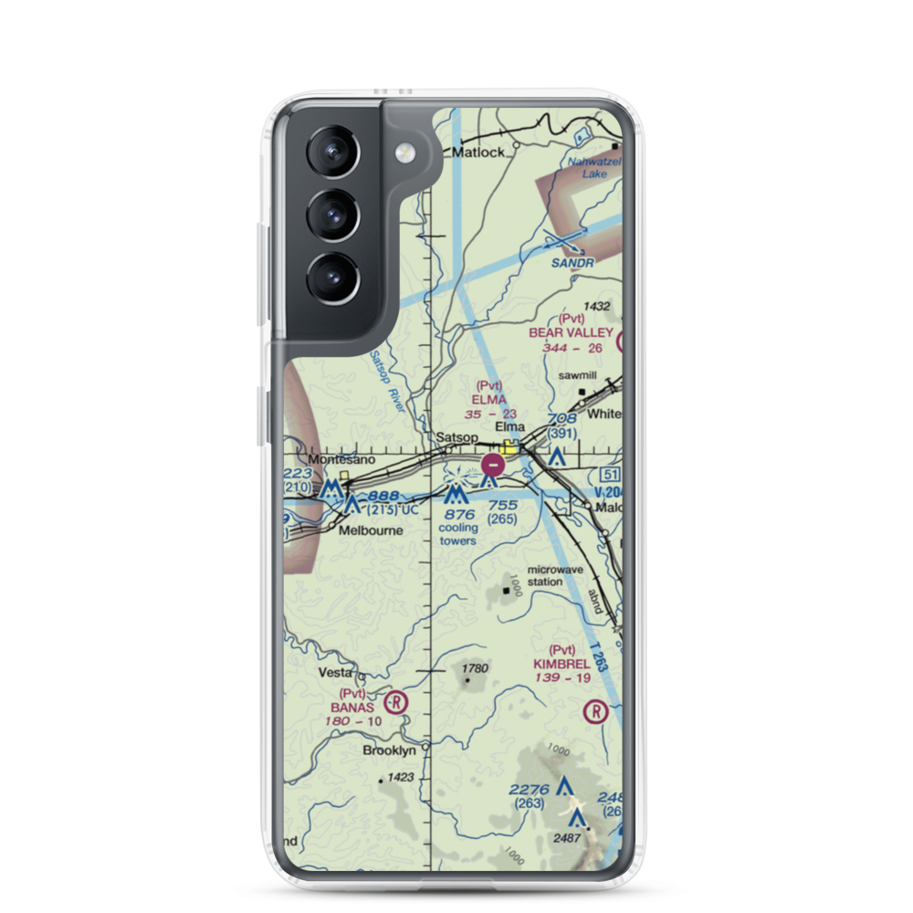 My Airport (WN65) VFR Sectional Samsung Case Samsung Galaxy S21 model shown