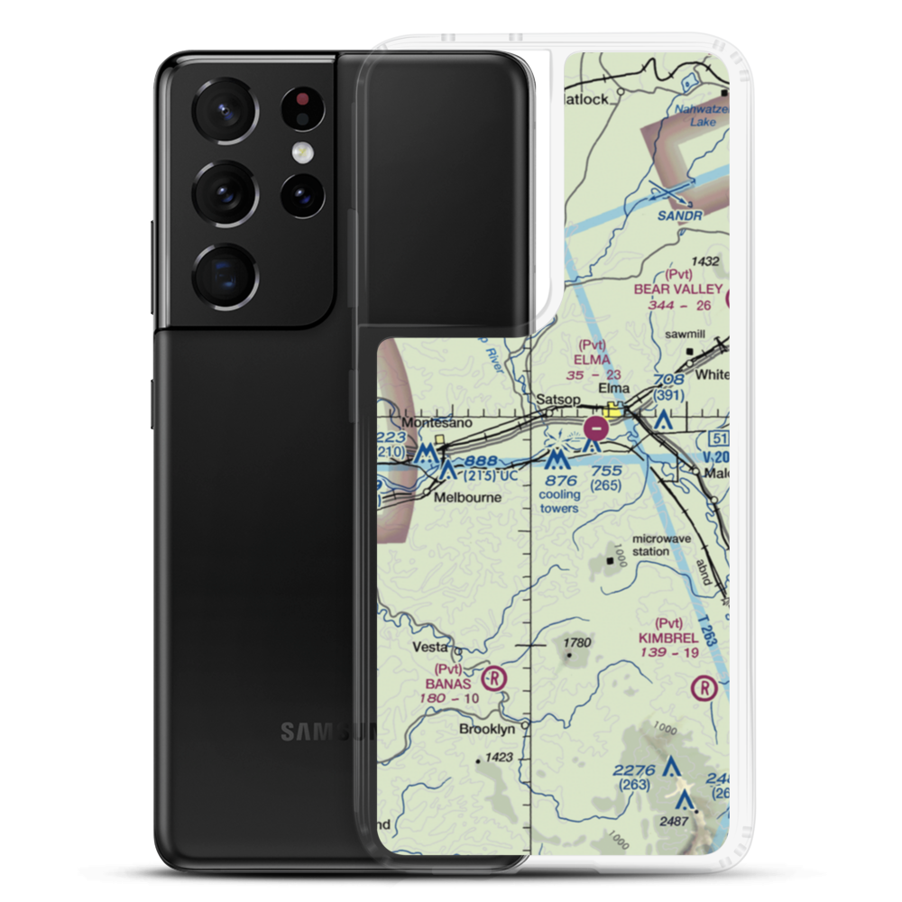 My Airport (WN65) VFR Sectional Samsung Case Samsung Galaxy S21 Ultra model shown