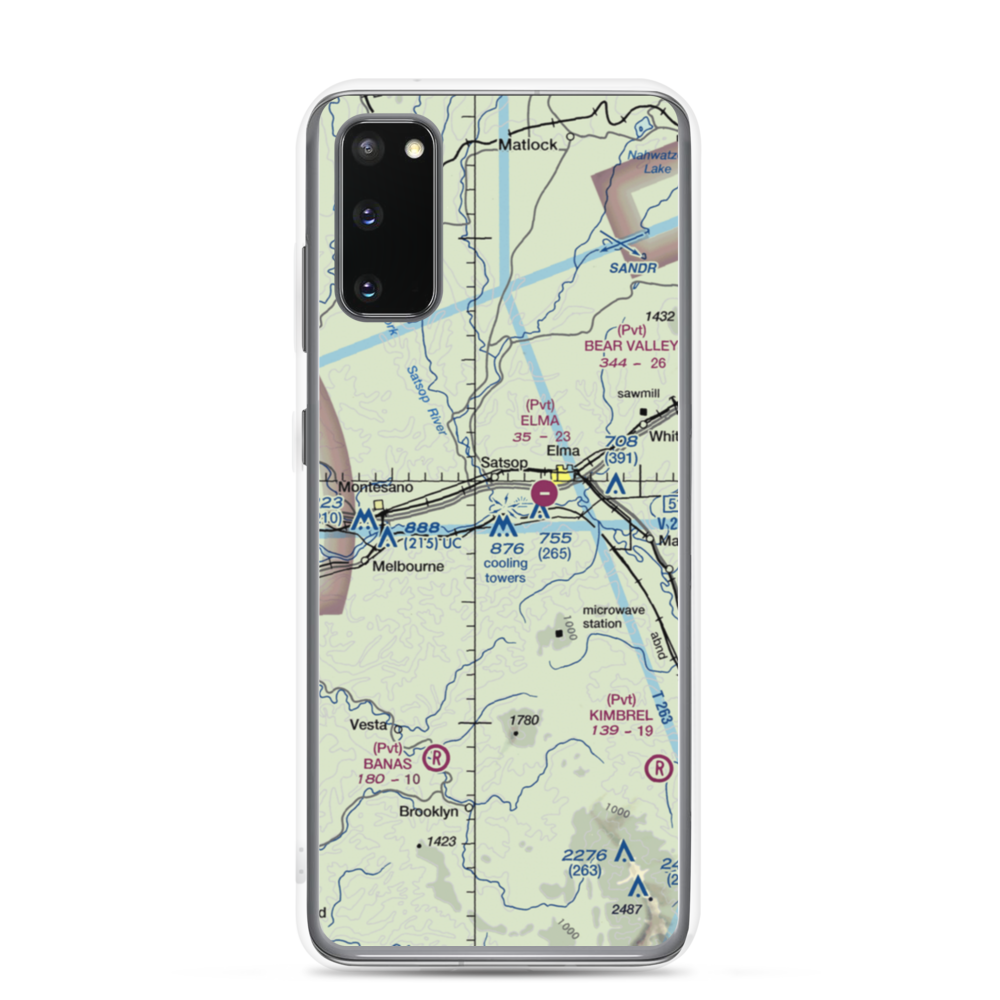 My Airport (WN65) VFR Sectional Samsung Case Samsung Galaxy S20 model shown