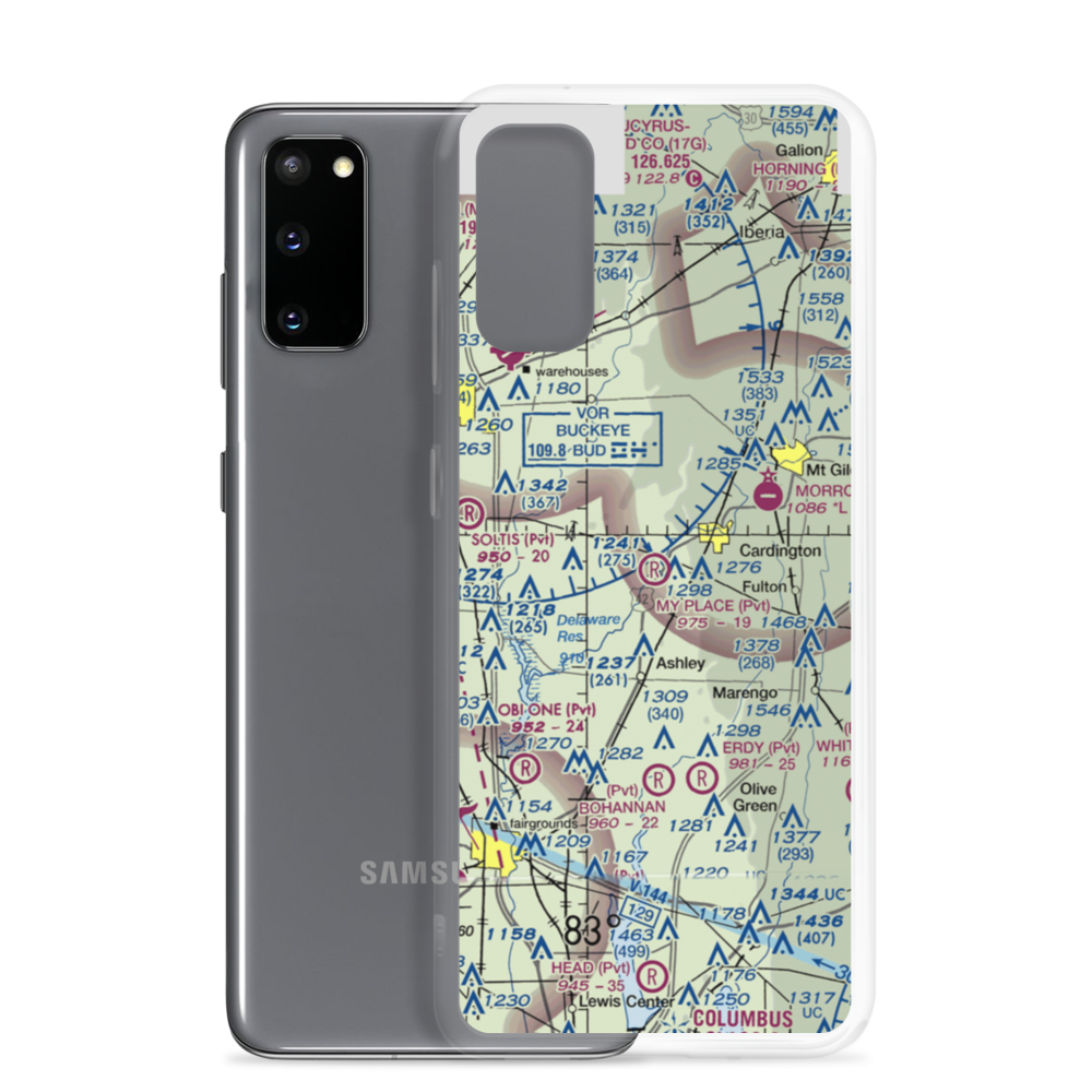 My Place Airport (3OH7) VFR Sectional Samsung Case Samsung Galaxy S20 model shown