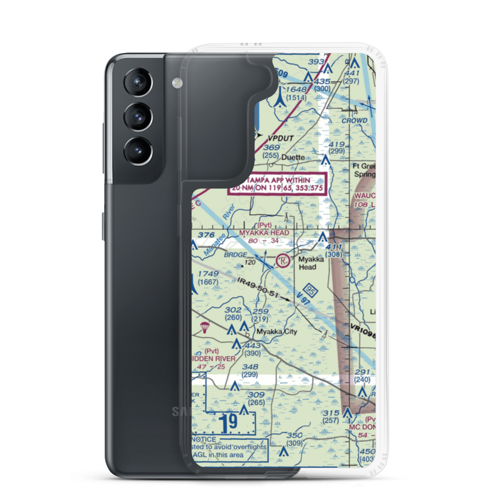 Myakka Head Airport (67FL) VFR Sectional Samsung Case Samsung Galaxy S21 model shown