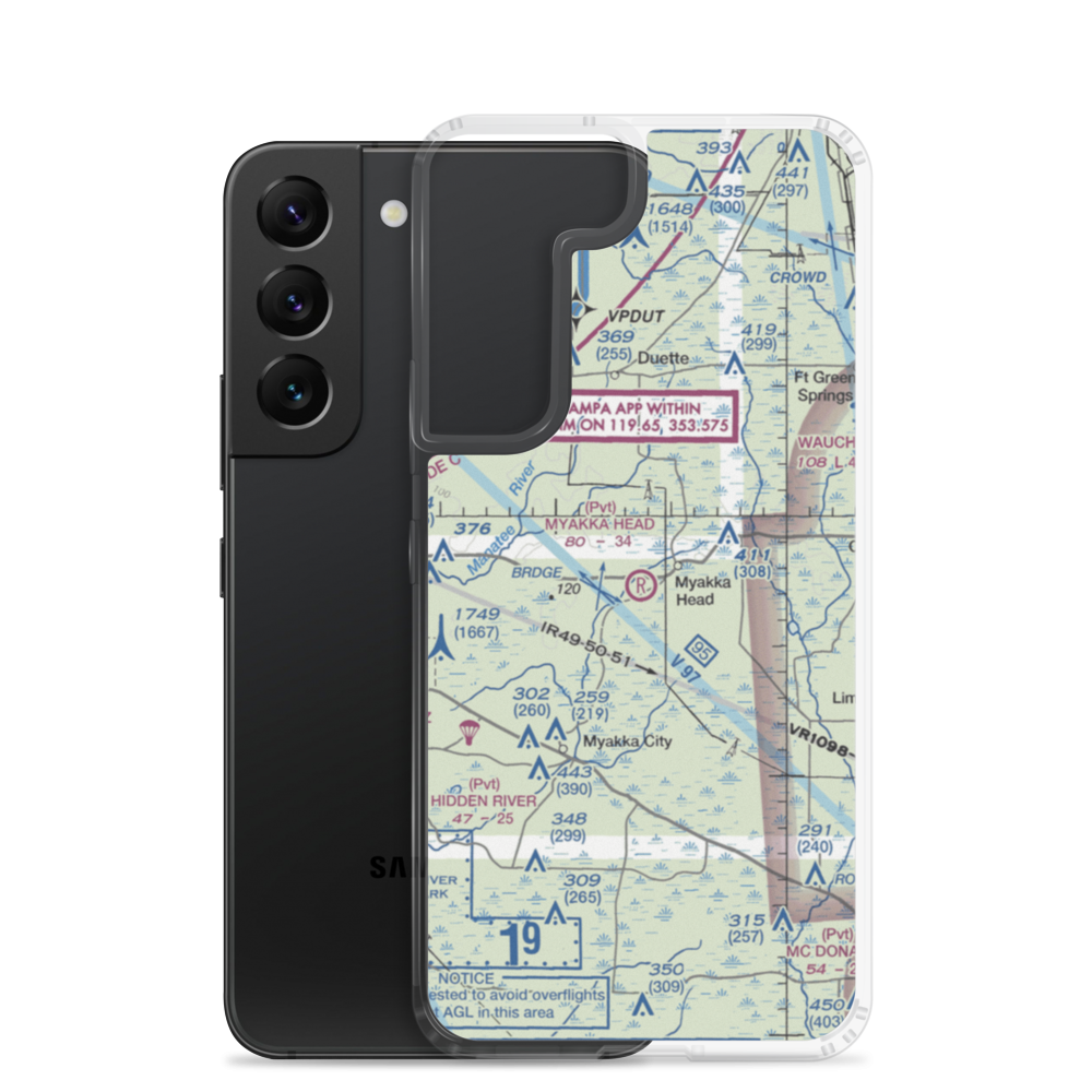 Myakka Head Airport (67FL) VFR Sectional Samsung Case Samsung Galaxy S22 model shown