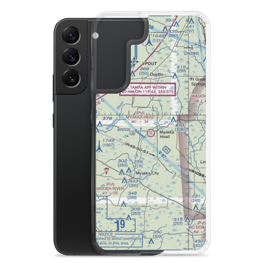 Myakka Head Airport (67FL) VFR Sectional Samsung Case Samsung Galaxy S22 Plus model shown