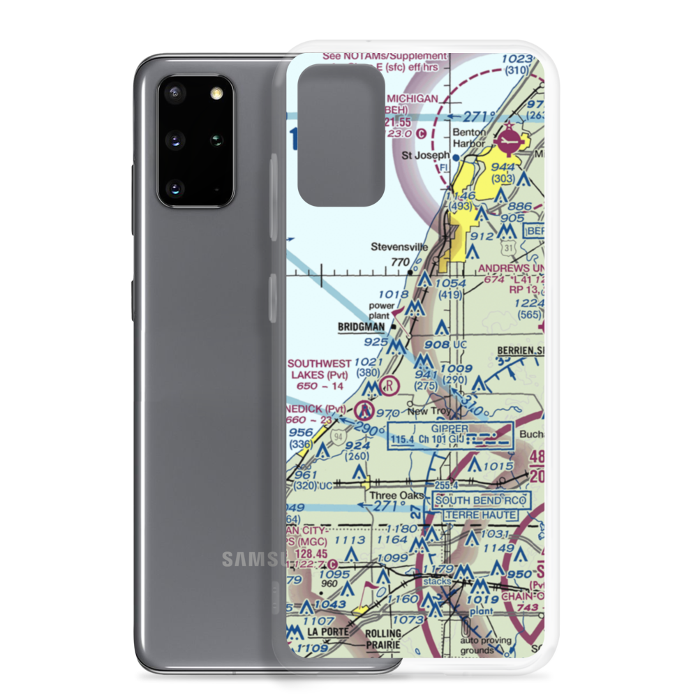 Myers Airport (MI25) VFR Sectional Samsung Case Samsung Galaxy S20 Plus model shown