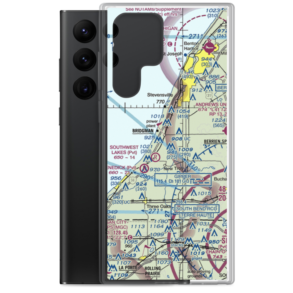 Myers Airport (MI25) VFR Sectional Samsung Case Samsung Galaxy S22 Ultra model shown