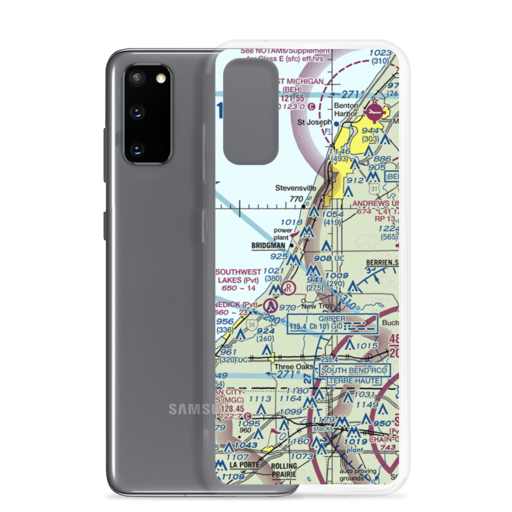 Myers Airport (MI25) VFR Sectional Samsung Case Samsung Galaxy S20 model shown