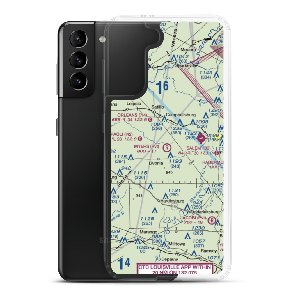 Myers Farm Airport (7IN6) VFR Sectional Samsung Case Samsung Galaxy S21 Plus model shown