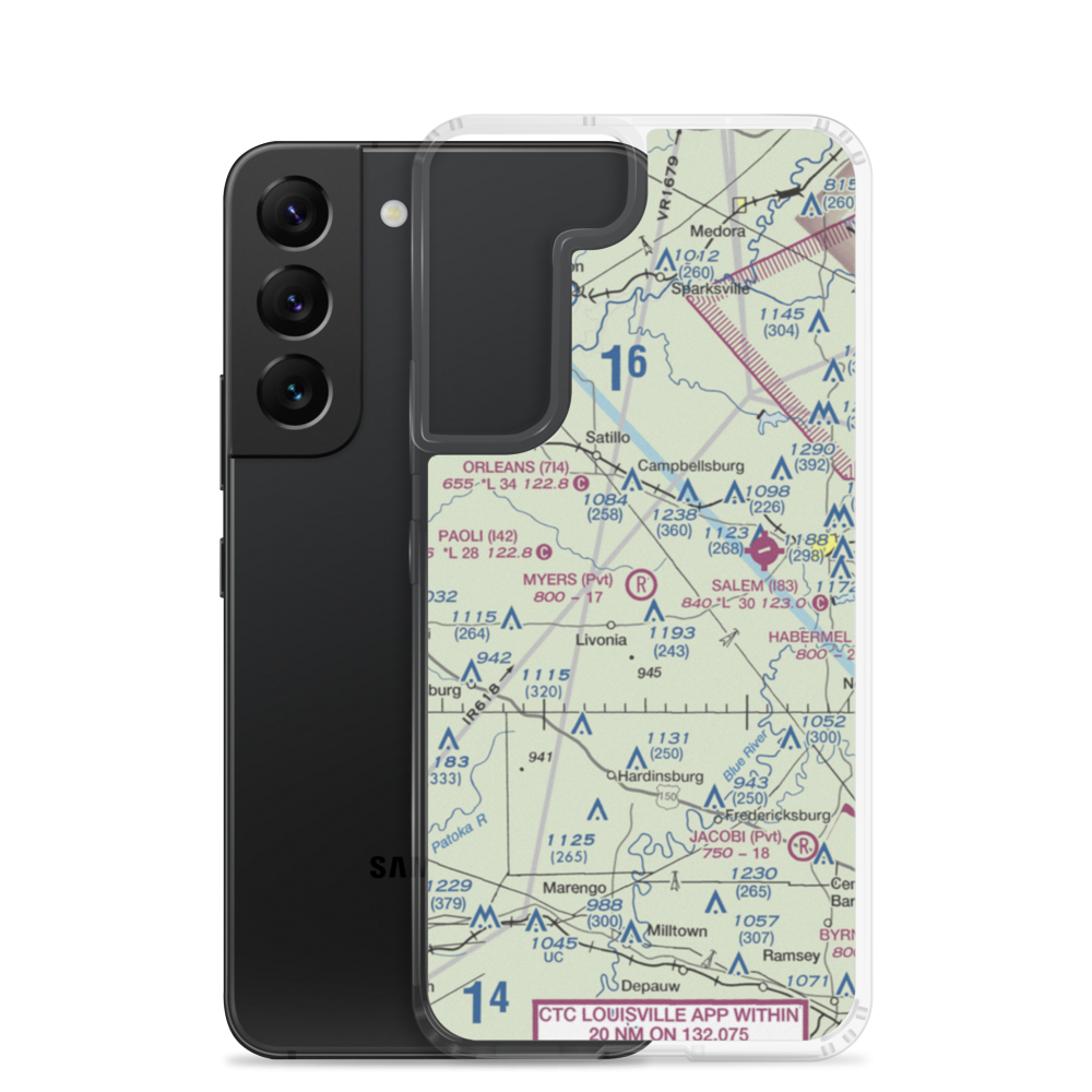 Myers Farm Airport (7IN6) VFR Sectional Samsung Case Samsung Galaxy S22 model shown