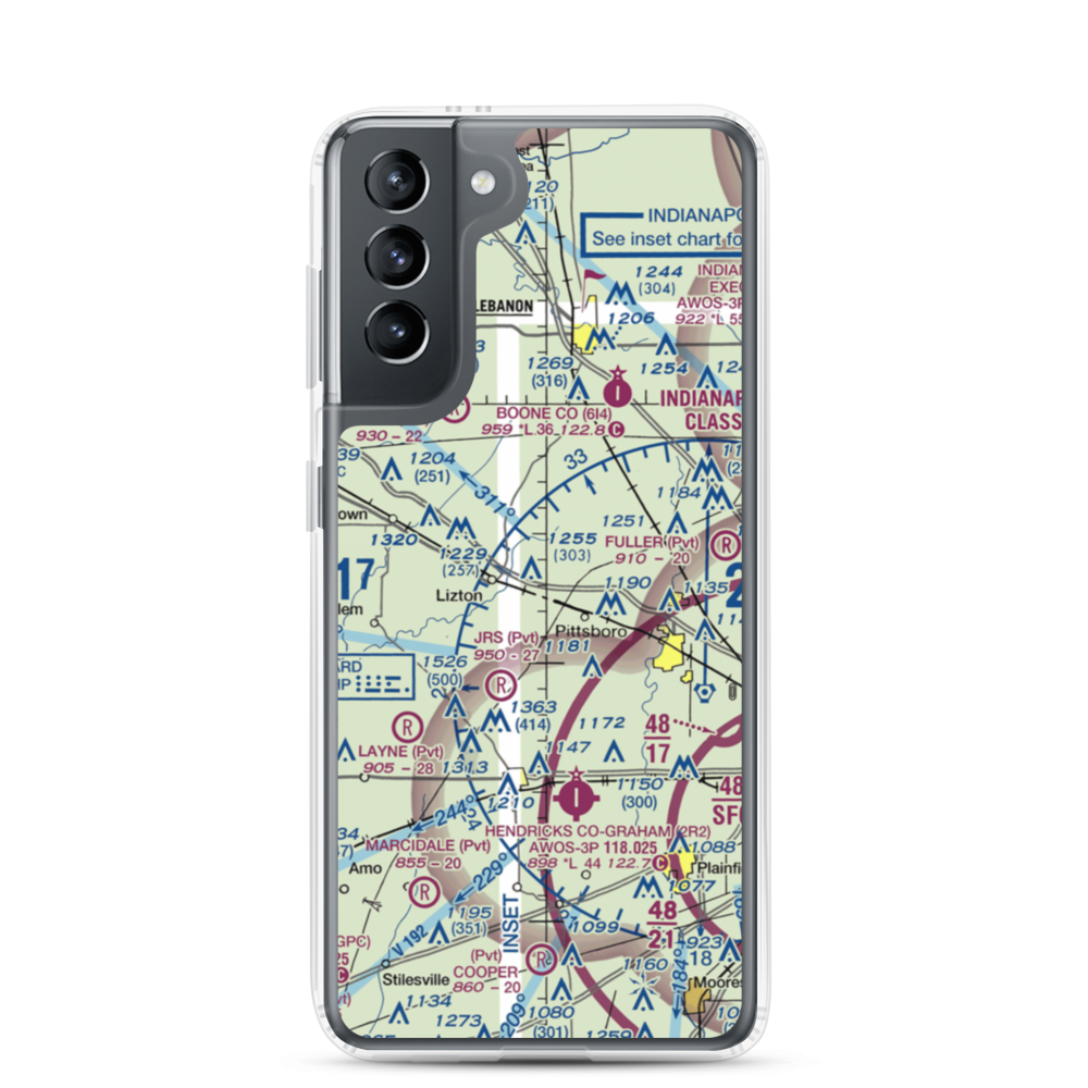 Myers Field (01II) VFR Sectional Samsung Case Samsung Galaxy S21 model shown
