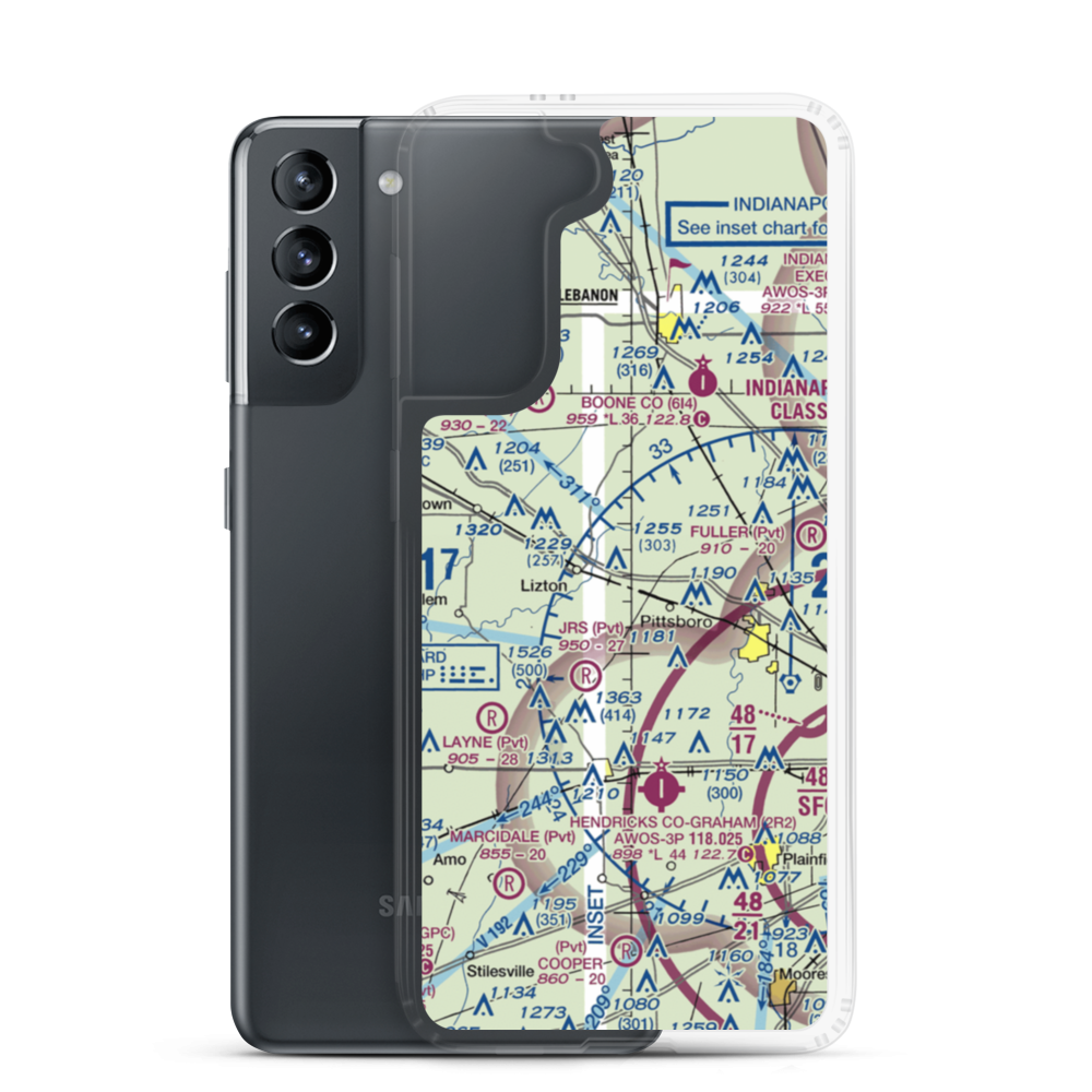 Myers Field (01II) VFR Sectional Samsung Case Samsung Galaxy S21 model shown