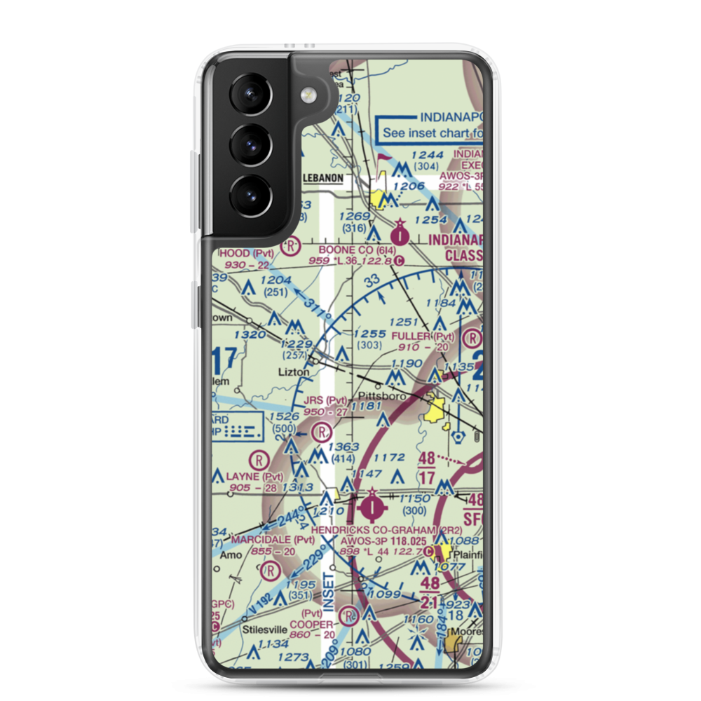 Myers Field (01II) VFR Sectional Samsung Case Samsung Galaxy S21 Plus model shown