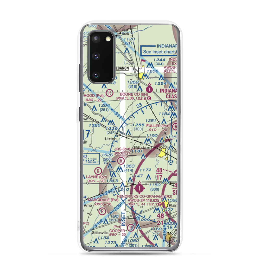 Myers Field (01II) VFR Sectional Samsung Case Samsung Galaxy S20 model shown