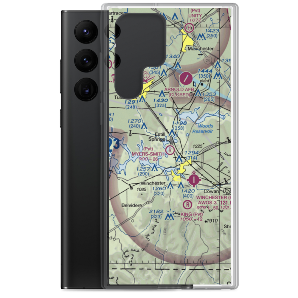 Myers-Smith Airport (TN67) VFR Sectional Samsung Case Samsung Galaxy S22 Ultra model shown
