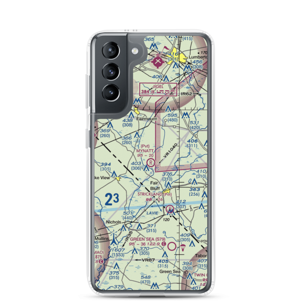Mynatt Field (53NC) VFR Sectional Samsung Case Samsung Galaxy S21 model shown