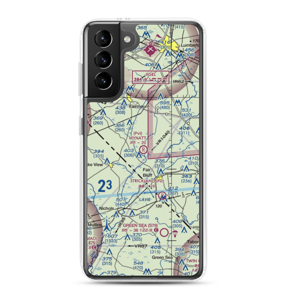 Mynatt Field (53NC) VFR Sectional Samsung Case Samsung Galaxy S21 Plus model shown