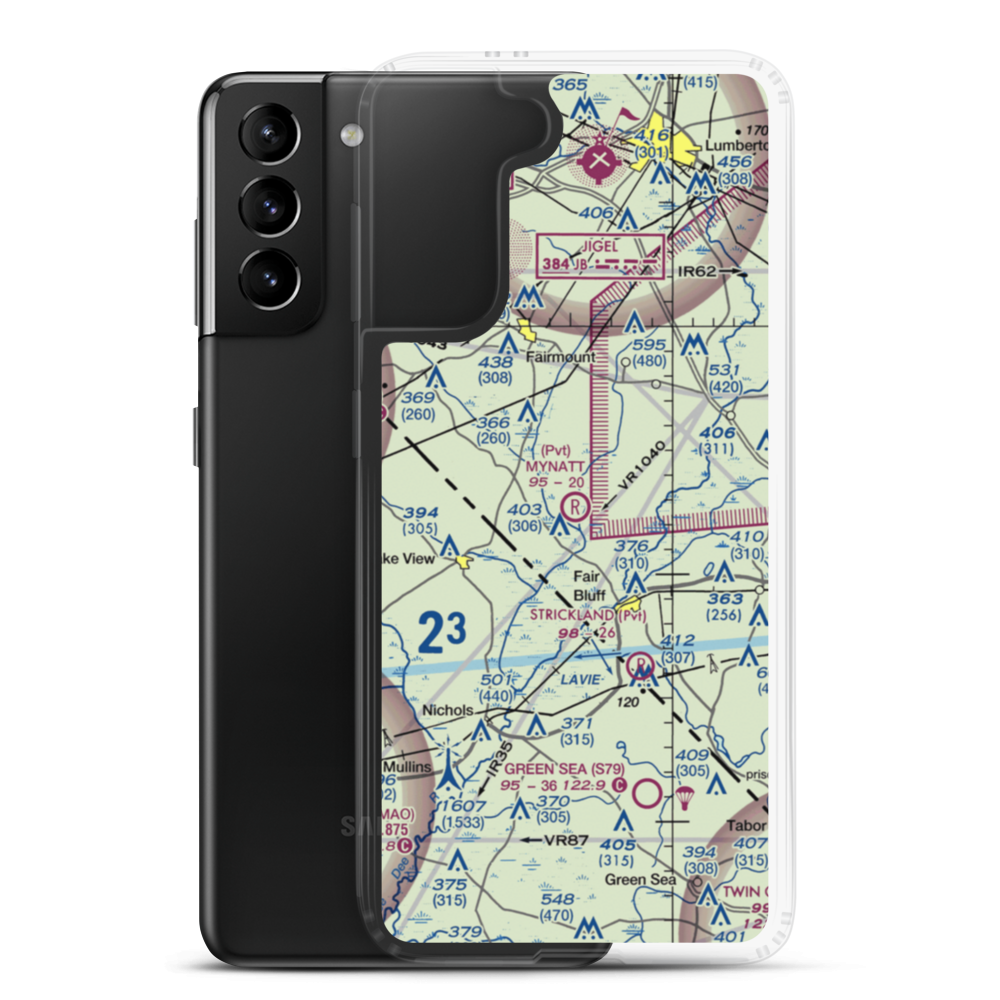Mynatt Field (53NC) VFR Sectional Samsung Case Samsung Galaxy S21 Plus model shown