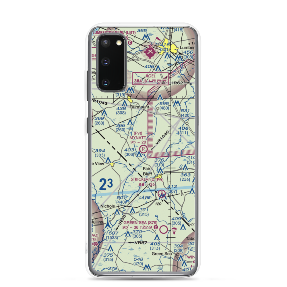 Mynatt Field (53NC) VFR Sectional Samsung Case Samsung Galaxy S20 model shown